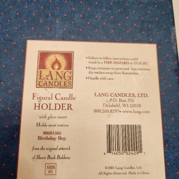 Lang "Birthday Boy" Figural Candle Holder figurine by Sherri Buck Baldwin - Picture 7 of 8
